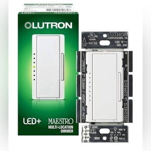 Lutron Maestro LED+ Dimmer Switch for Dimmable LED, Halogen & Incandescent Bulbs